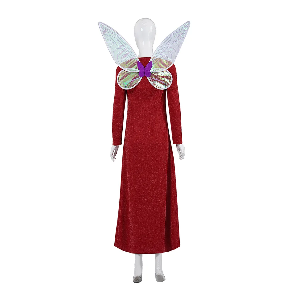 green emerald velvet dress Shrek 2 Fairy Godmother Women Red Dress Cosplay Costume Outfits Hallow –  TrendsinCosplay