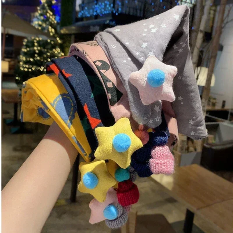 Cotton Baby Triangle Scarf Autumn Winter Warm Windproof Neckerchief Kids Mouth Towel Cute Cartoon Boys Girls Children's Scarf