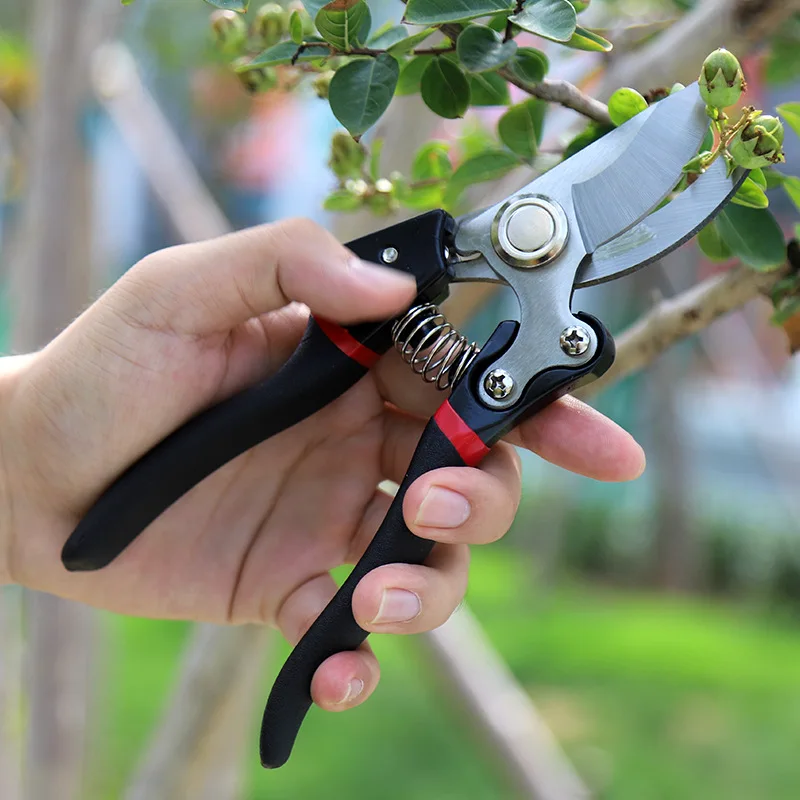 SK5 Steel Bypass Pruner Heavy Duty Branch Cutter 25mm Cutting Capacity Gardening Tool w/ Non-Slip Handles