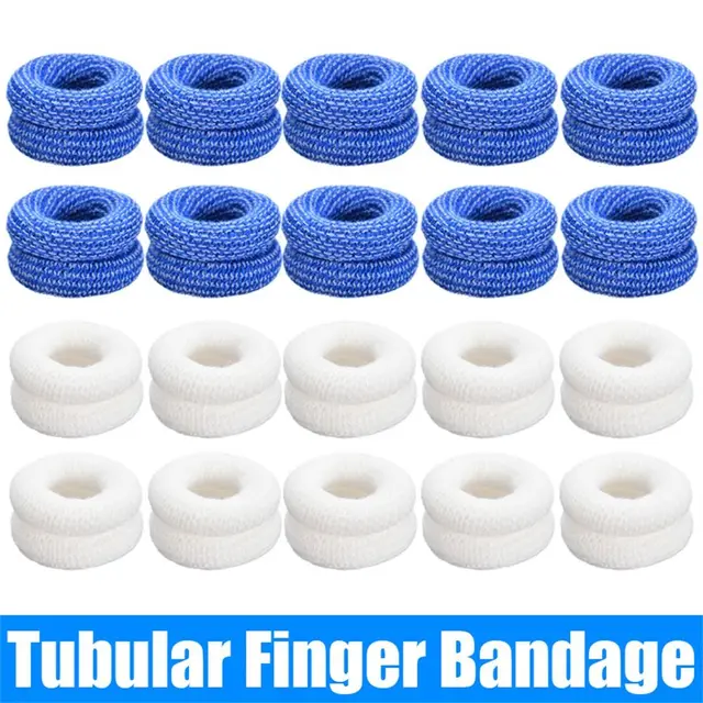 SENRISE Finger Bandage tubulaire pour les doigts pour premiers secours -  Pour entorses et gonflements - Bleu et blanc - 10 pièces - Bleu :  : Hygiène et Santé