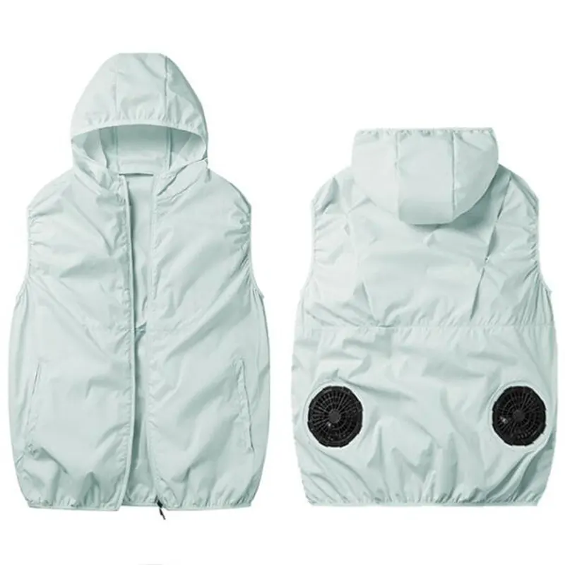 Summer New Plus Size Fan Air Conditioning Cool Clothing Men Women Outdoor Sport Hiking Vest Jackets Sunscreen Fishing Waistcoat