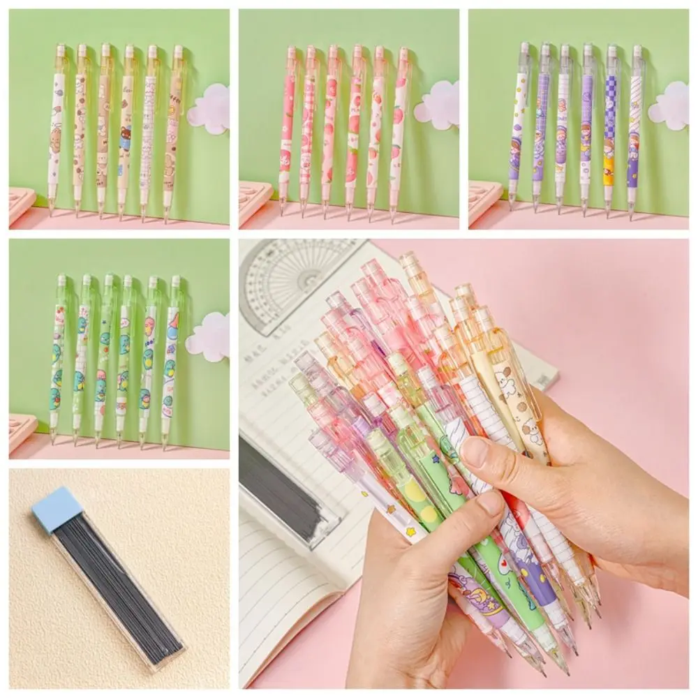 Cute Animals Peach Mechanical Pencil with 0.5mm Refill - Perfect