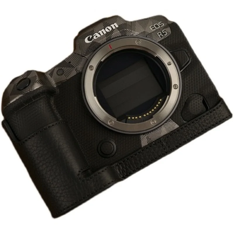 

Genuine Leather Cowhide Bag Body Case Protective Sleeve Box Base Skin Leather Shell Handwork Photo Camera For Canon EOS R5 R6