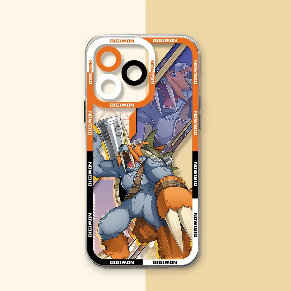 Transparent Anime Digimon Phone Case