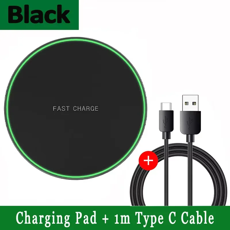 15W Fast Charging Wireless Desktop Pad with LED Indicator