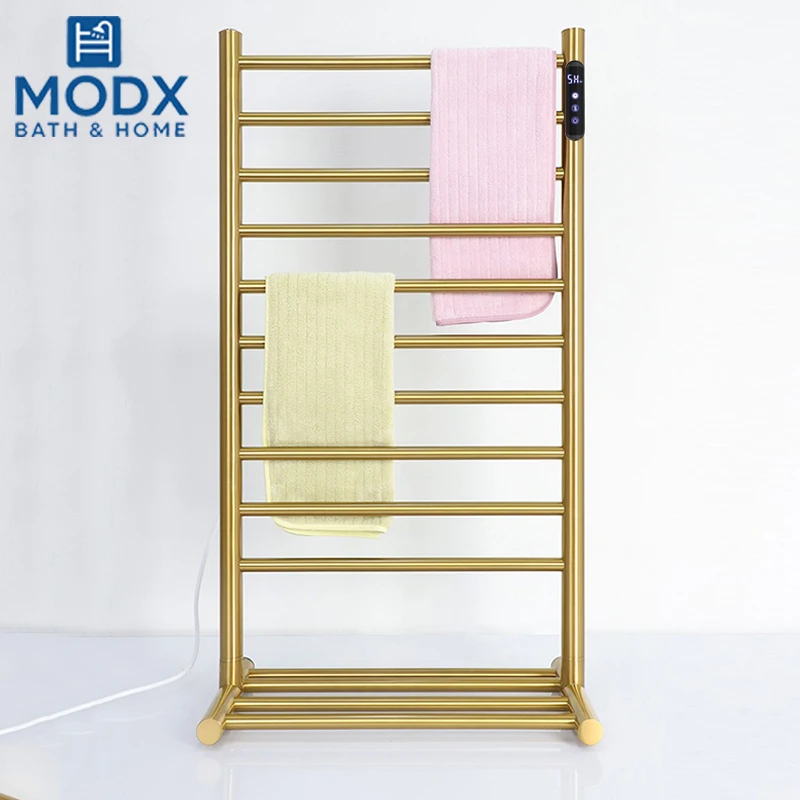 ราวแขวนผ้าเช็ดตัวแบบมีระบบทำความร้อน สแตนเลสอย่างดี ประหยัดพลังงาน ติดผนัง/ตั้งพื้น 1