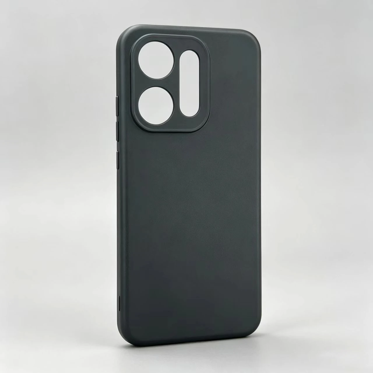 Square Matte Silicone Soft Phone Case - Black Anti-Drop Cover