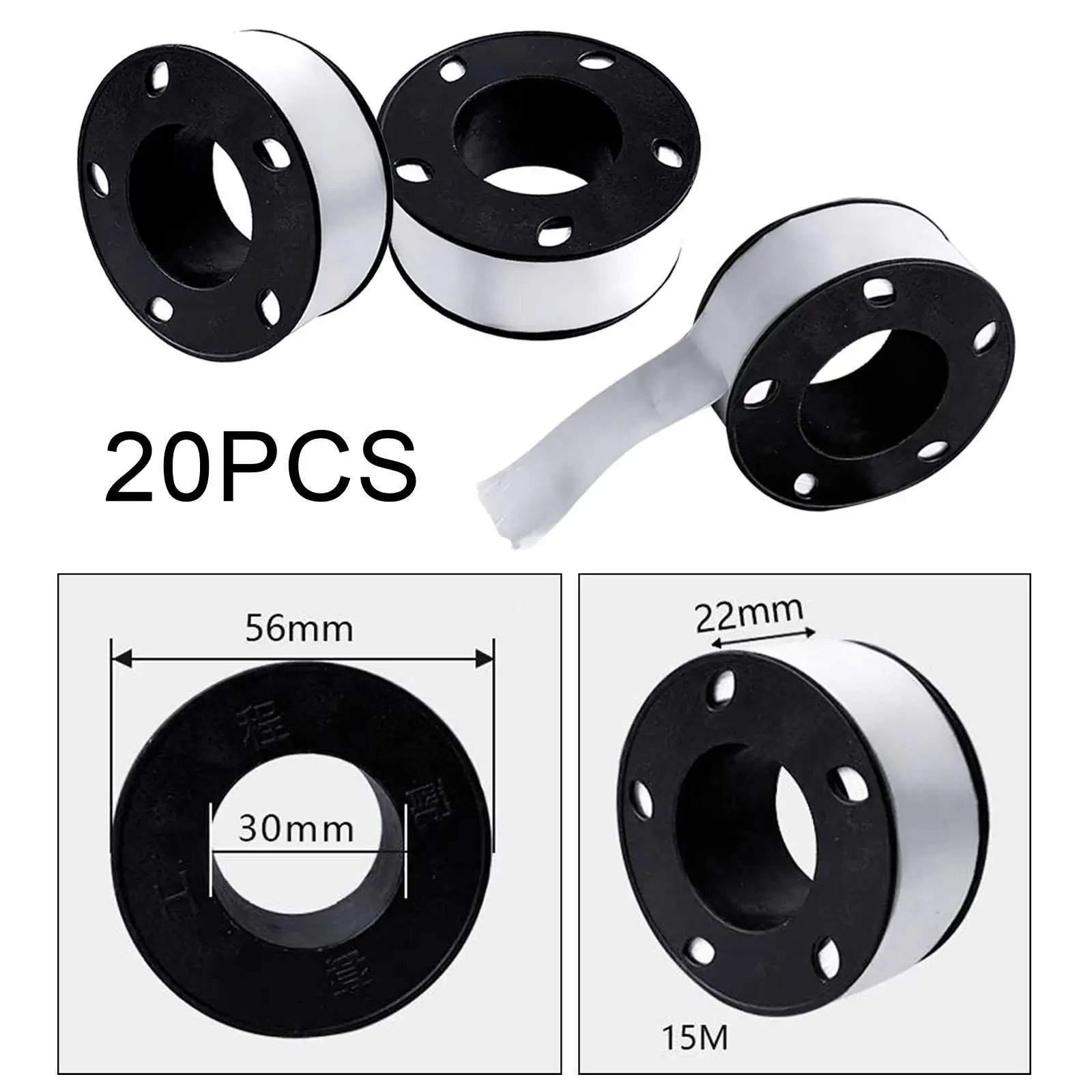 20Pcs PTFE Thread Seal Tapes 10Meters x 19mm Accessories Waterproof Multipurpose 20Pcs PTFE Thread Seal Tapes 10Meters x 19mm Accessories Waterproof Multipurpose