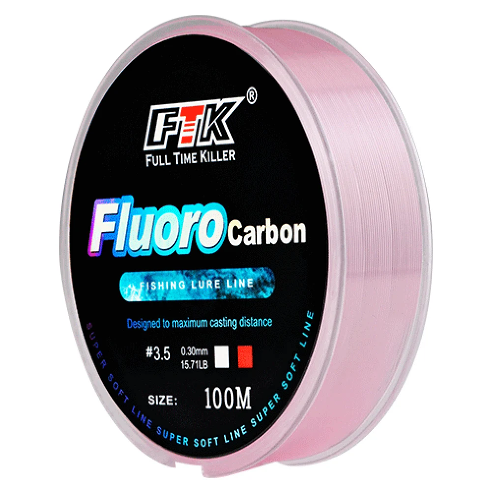 1roll 100m Fluorocarbon Fishing Line Refract Light Like Water Abrasion  Resistance 84*21mm White/Pink Fishing Accessories - AliExpress