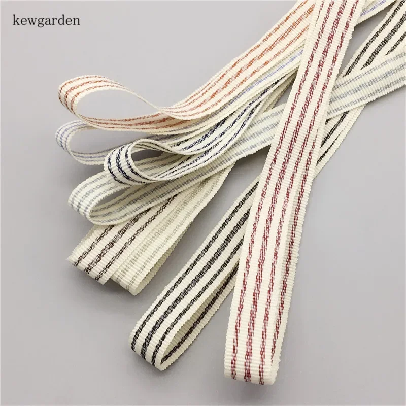40mm 10mm Double Colors Stripe Satin Ribbons 6 Yard Kewgarden DIY Bowknot Cotton Ribbon Handmade Tape Garment Accessories Riband satin ribbons satin ribbon sewing ribbon cotton ribbon