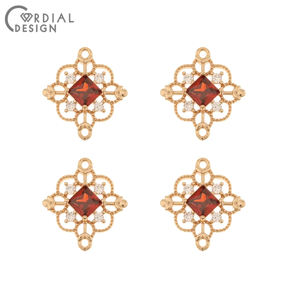 Cordial Design 50Pcs 17*18MM DIY Charms/Jewelry Accessories/Hand Made/Connector/Rhombus Shape/Jewelry Finding & Components - cordial