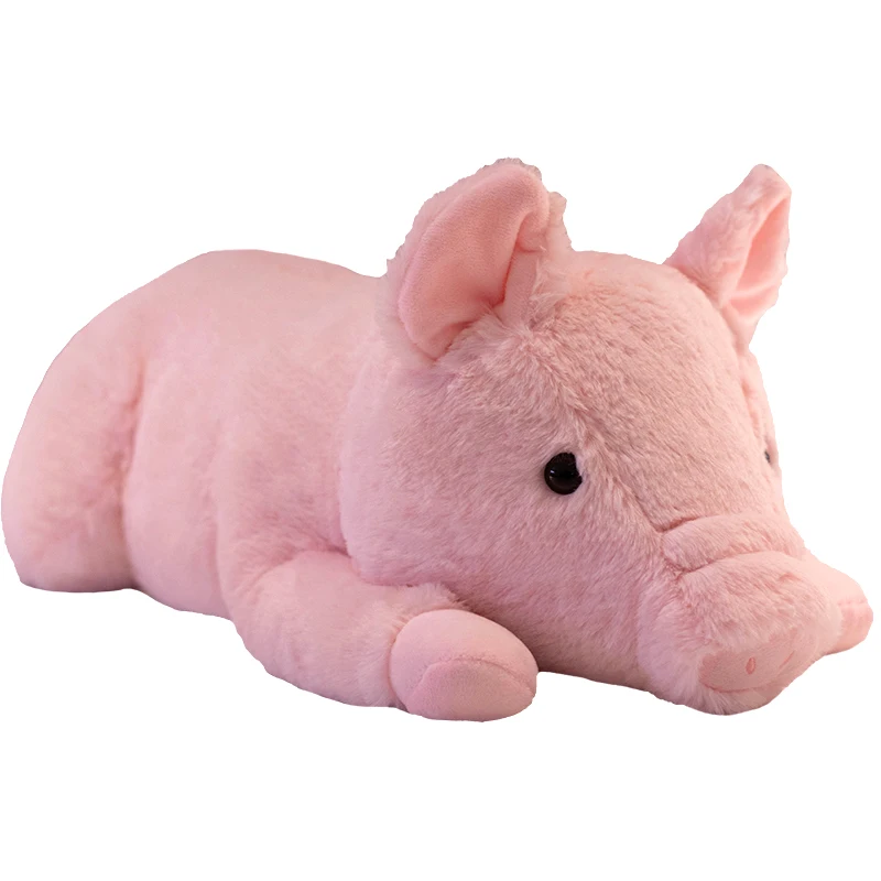 

55cm Cute Fluffy Pig Stuffed Animal Plush Toys Simulation Plush Piggy Pillow Soft for Children Girls Appease Xmas Gift