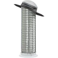 14 in. Sun Tunnel Tubular Skylight Acrylic Dome with Low-Profile Flashing and Flexible Tunnel-TGF 014 0000 1