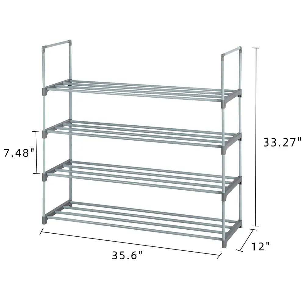 4 Tiers Shoe Rack Shoe Tower Shelf Storage Organizer 2 Pack Set For Bedroom Entryway Hallway and Closet