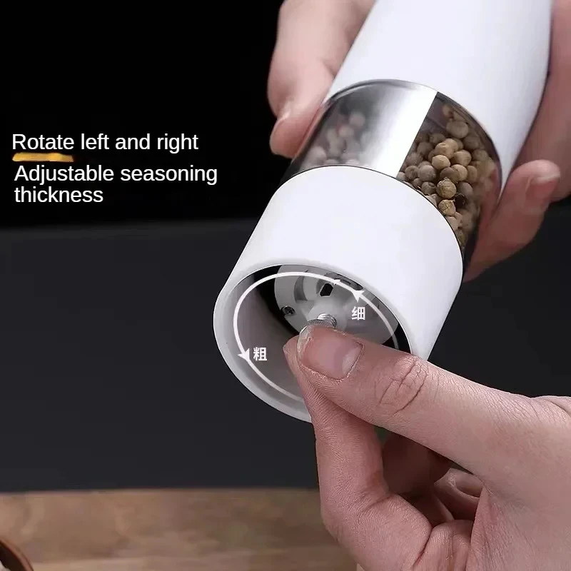Electric Automatic Mill Pepper and Salt Grinder with LED Light Adjustable Coarseness Spice Grinder Kitchen Cooking Tool nut spice grinder salt and pepper grinder pepper grinder electric grinder herb spice grinder