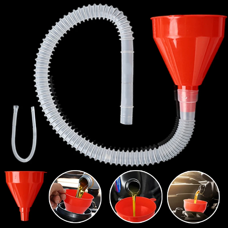 Car Telescopic Refueling Funnel Extension Long Pipe Engine Gasoline Oil