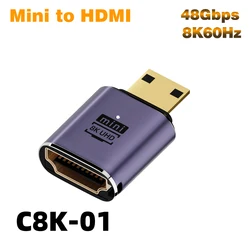 Ultra High-Speed HDMI-Compatible Cable Adapter - 8K60Hz & 4K120Hz, 48Gbps for Screen Extension & Projection (Mini HDMI C8K-01)
