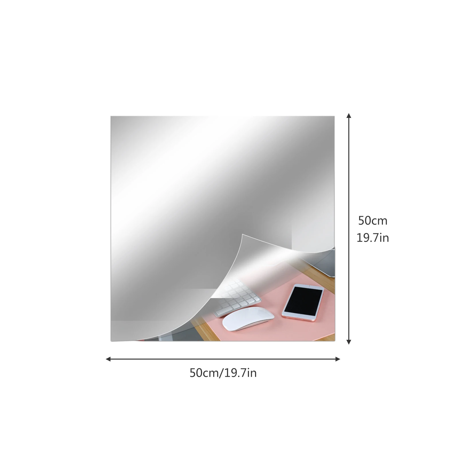 Wall Stickers ZK40 Mirror Wall Stickers Modern DIY Art Home Decoration Square Stickers Living Room Bedroom