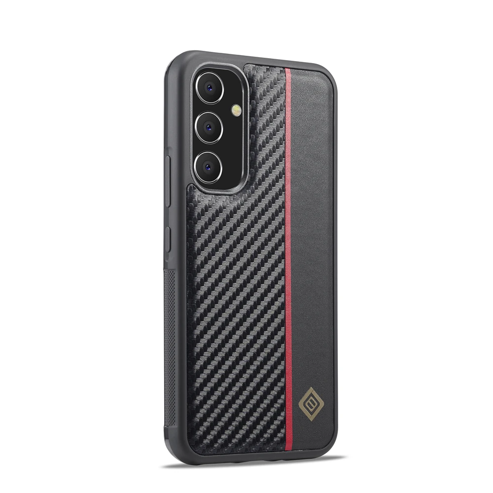 Premium Carbon Fiber Texture Leather Phone Case Cover