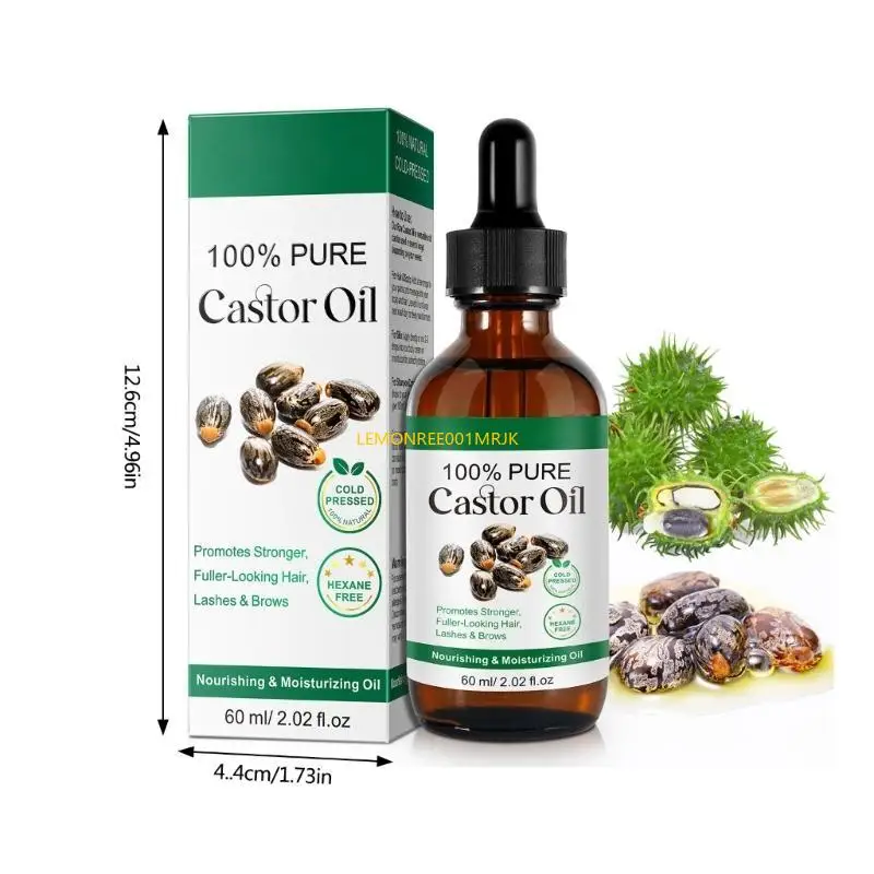 M4YA 60ml Castor Oil Promote Hair Growth Nourishing & Moisturizing Oil for Woman