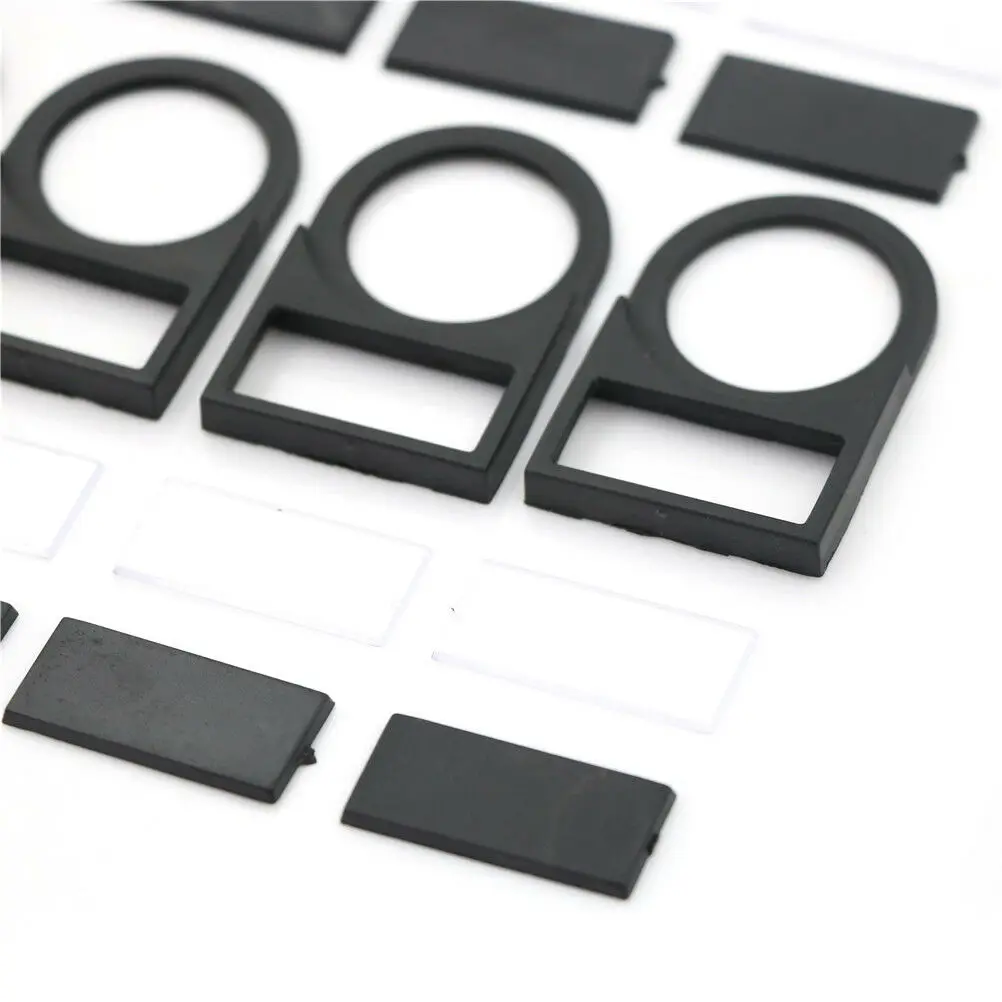 

Pushbutton Switches Switch Label Frame Label Frame Switch Panel Label Frame 100pcs Black Plastic Push Button Mounting