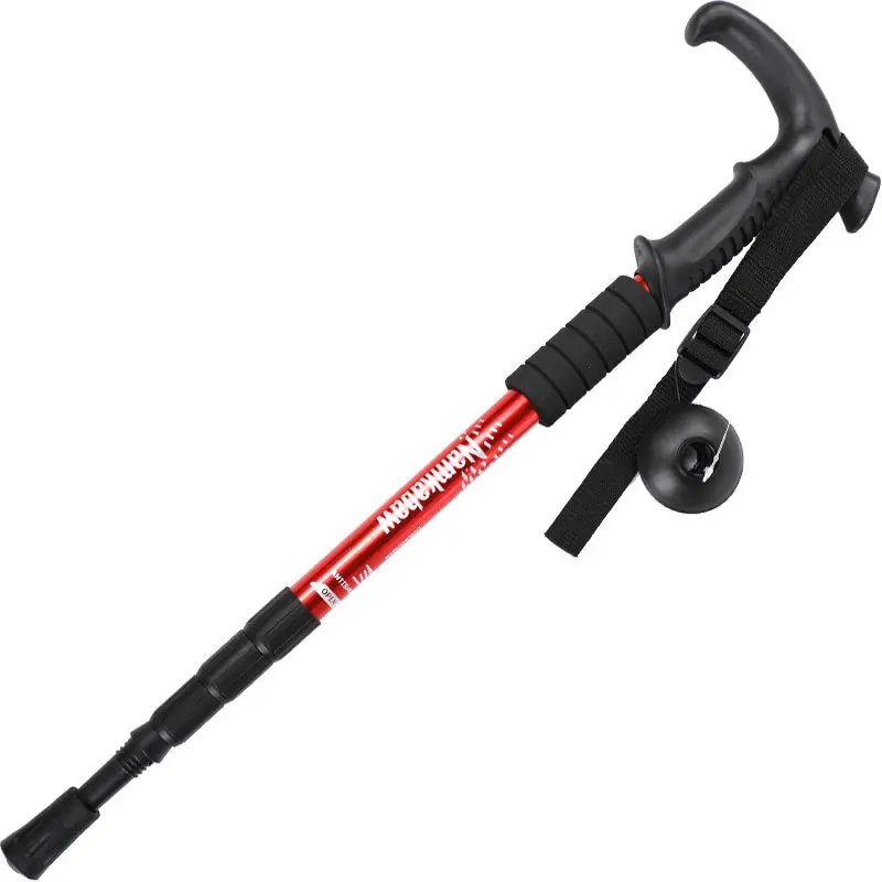 Aluminium Alloy Outdoor Trekking Pole Retractable Climbing Outdoor Crutch Aluminum Trekking Telescopic Alpenstocks trekking pole trekking poles