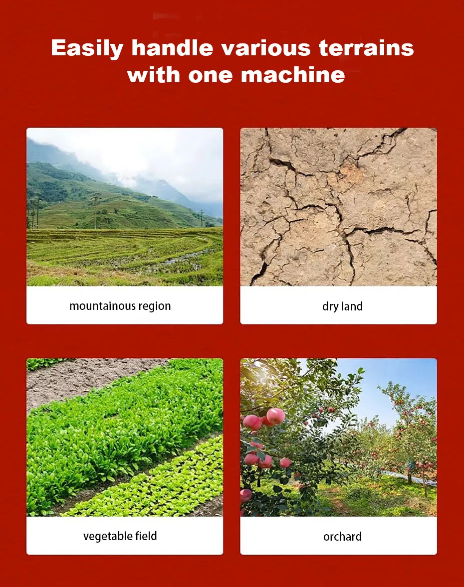 Description Picture 5 of itemGasoline Micro Cultivator Agricultural Garden Tools Gasoline Multi-function Minitype Rotary Tiller Machinery for Far