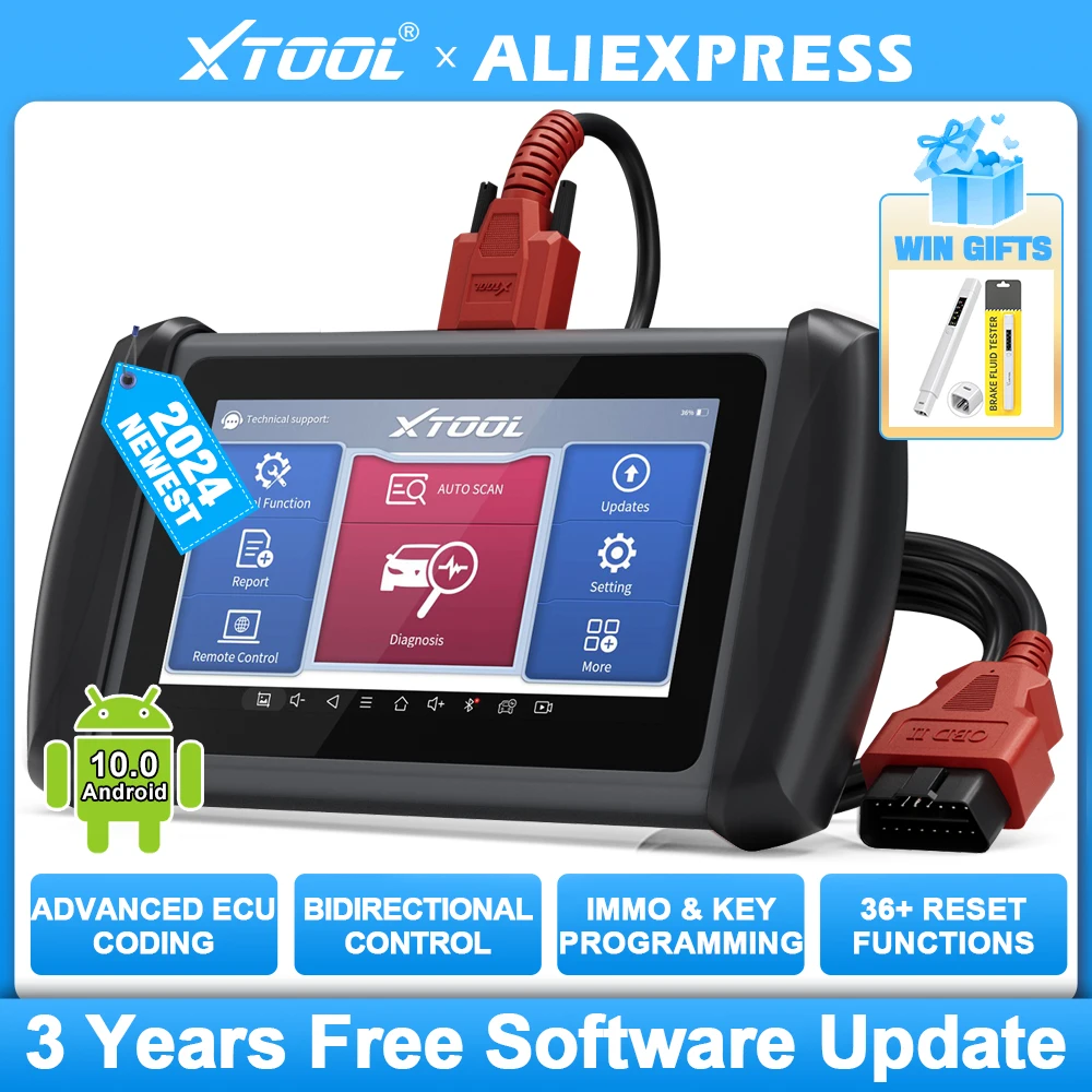 

XTOOL IP819 OBD2 Scanner Automotivo Car Diagnostic Tool ECU Coding CANFD IMMO Keys Tool Full System 36+ Reset VAG Guide Function