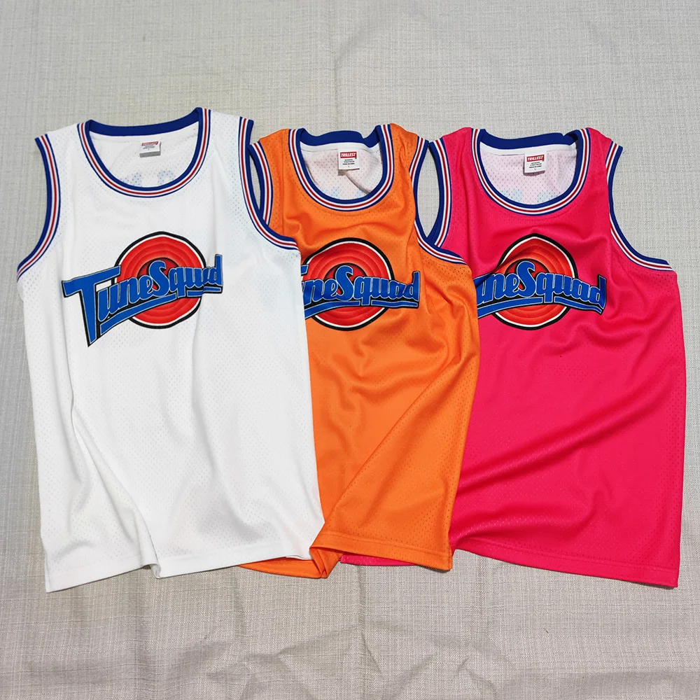 Space Jam 1996 Sublimation Printed Basketball Jerseys with Any Color Name and Number for Halloween Party