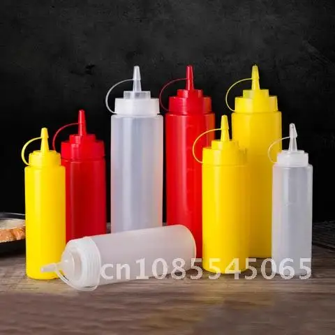 

Squeeze Bottles for Condiment Ketchup Mustard Mayo Hot Sauces Olive Oil Kitchen Gadget