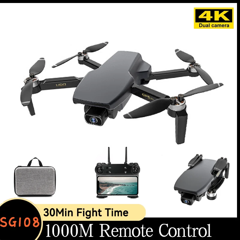 

Z30 SG108 Brushless Folding Drone Professional Camera 90° Remote Lens 4K 5G Wifi GPS 30mins Flight Time Foldable Quadcopter Toys