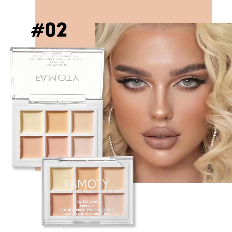 Concealer Palette Long-lasting Moisturize Concealer Cream Bronzer  Contouring Brightening Highlighter Face Color Corrector 6color - AliExpress