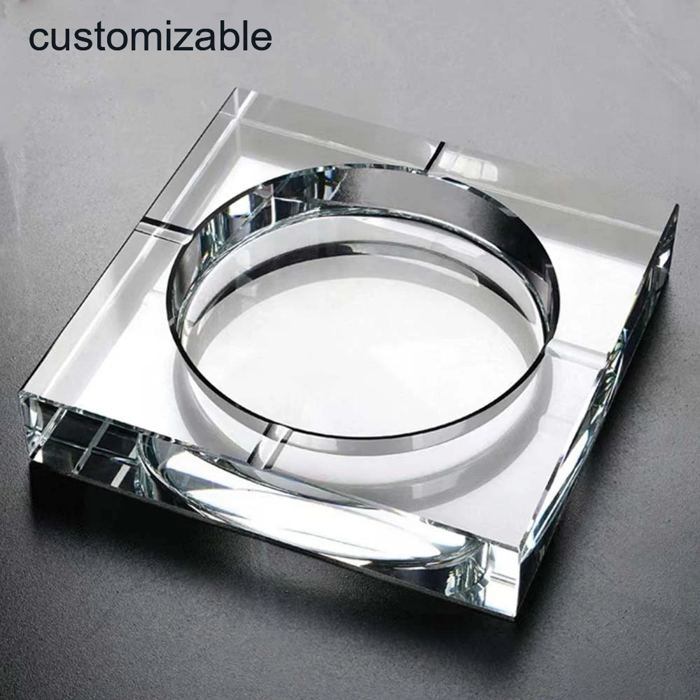 

Creative personality trend Fashion Crystal ashtray K9 Crystal glass modern simple home decoration desktop decoration office