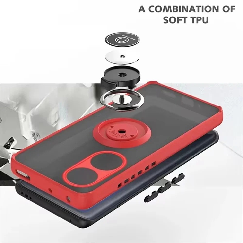 Magnetic Ring Holder Phone Case with 360° Rotating Stand