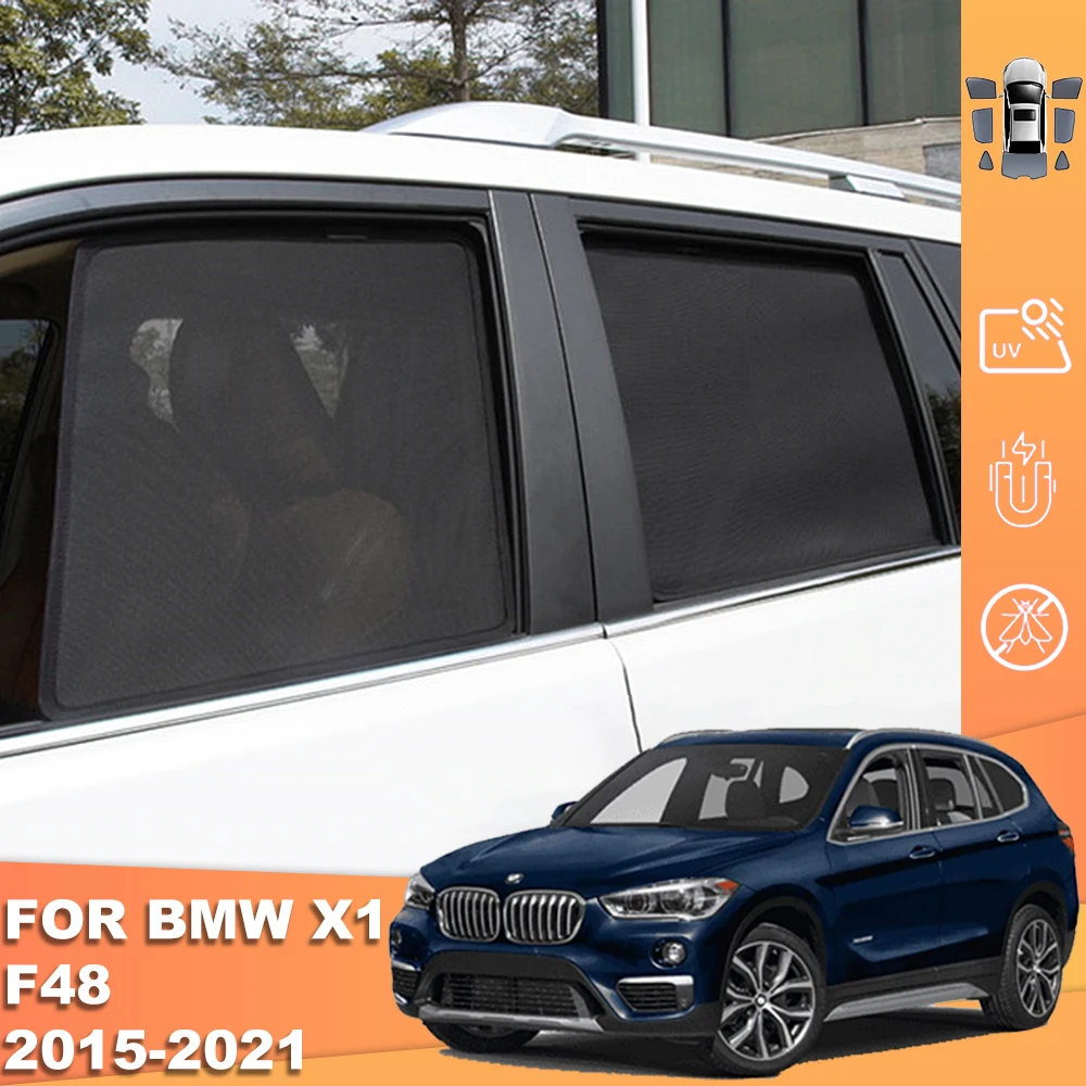 

For BMW X1 F48 2015-2022 F 48 Magnetic Car Sunshade Shield Front Windshield Frame Curtain Rear Baby Side Window Sun Shade Visor