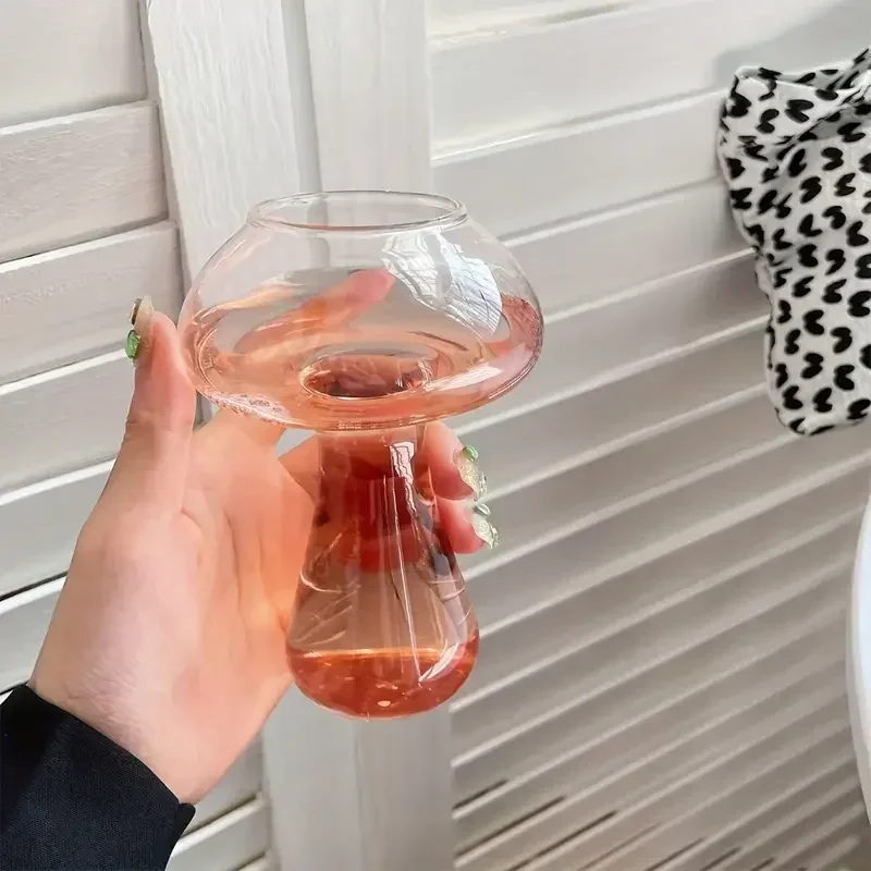 Creative Mushroom Cocktail Glass Cups Transparent Drinkware