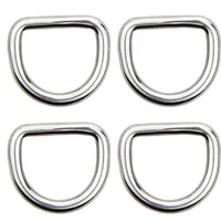 10 Pieces 5mm/4mm/3mm Diameter Forged 316 Stainless Steel Welded D Ring Boat Hardware Rigging Kayak Boat Accessories Marine Surf 2