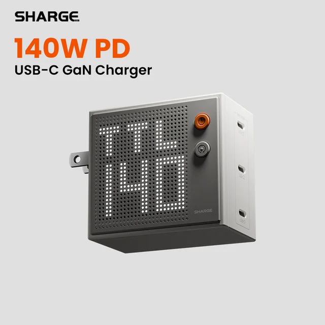 SHARGE 140W GaN Charger USB-C Charger QC4.0 PD3.1