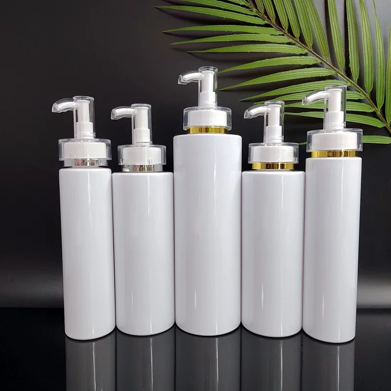 10/30/50pcs 100-500ml 빈 플라스틱 펌프 로션 샴푸 병 하이 엔드 화장품 병 아크릴 펌프 헤드 리필 가능