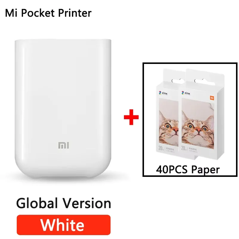 طابعة الجيب Xiaomi ZINK AR صور فيديو DIY بلوتوث بدون حبر 3 بوصة محمولة مشاركة الطابعة الذكية تطوير جهاز الصور