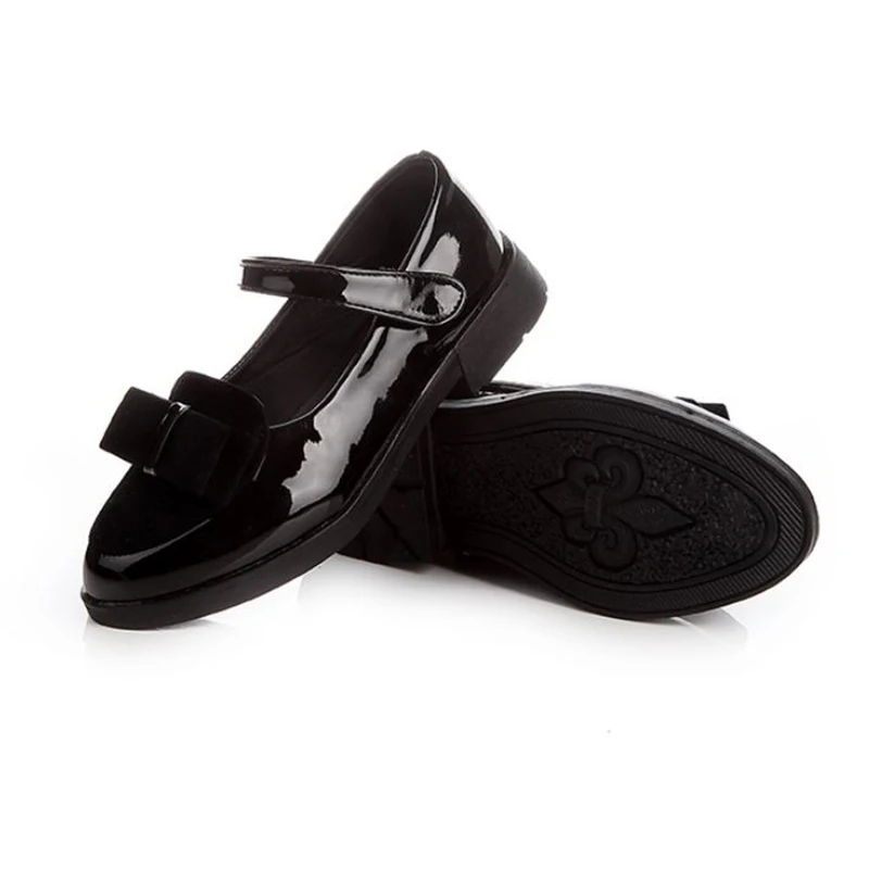 Children Synthetic Leather Mary Jane Little Girl Princess Shoes Soft Soled Bow Single Shoes 6