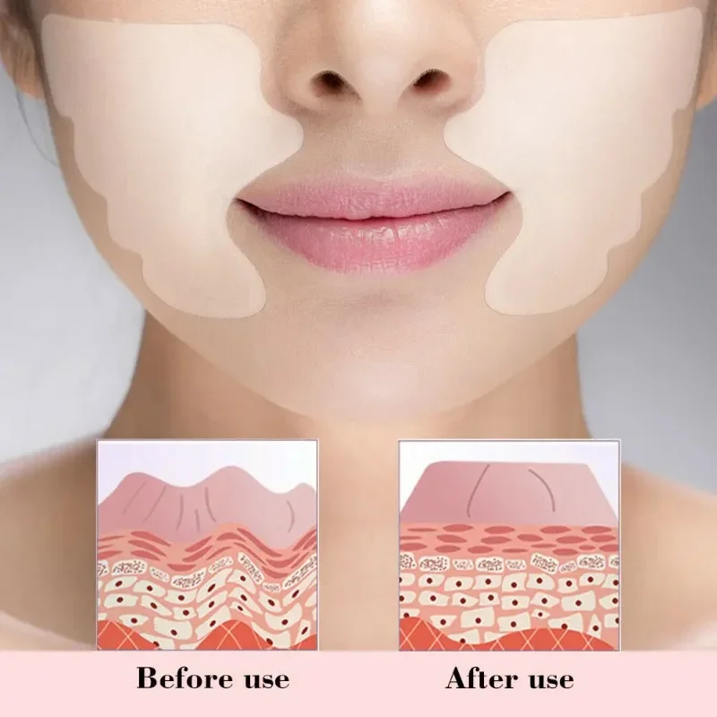 Reusable Silicone Wrinkle Removal Sticker Facial Lifting Strips Set Forehead Neck Line Remover Eye Patches Anti Aging Skin Pads 6