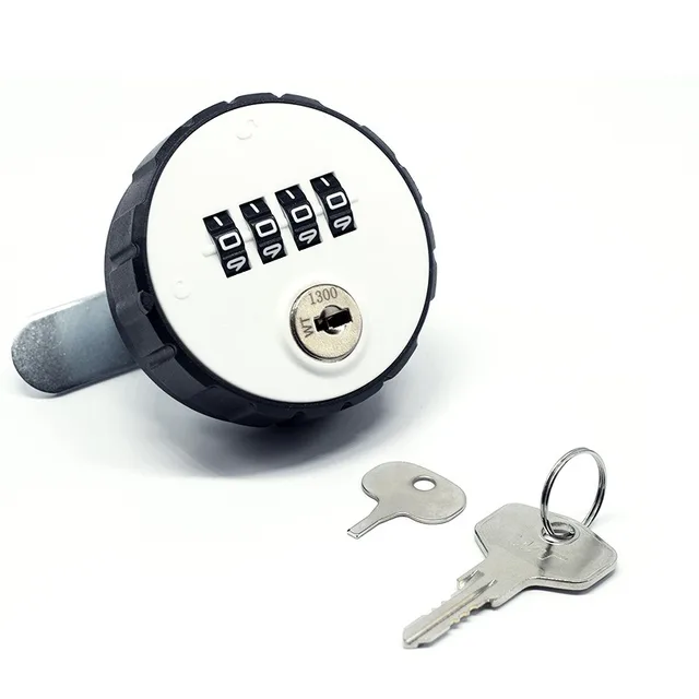 4 Digital Round Drawer Password Padlock with Key 20/26mm Anti-theft Security Combination Cabinet Cam Lock Home Office Hardware 5
