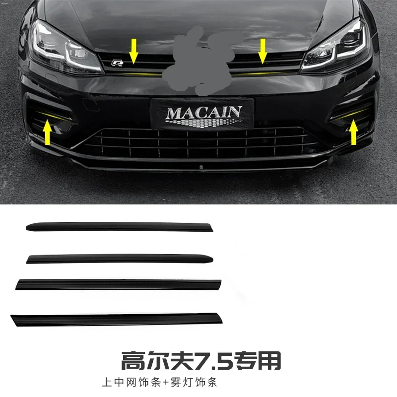 

Специальная противотуманная фара для Volkswagen Golf 7.5R MK7.5 модификация формования рамы лампы Яркий черный декор 2018-2020 аксессуары