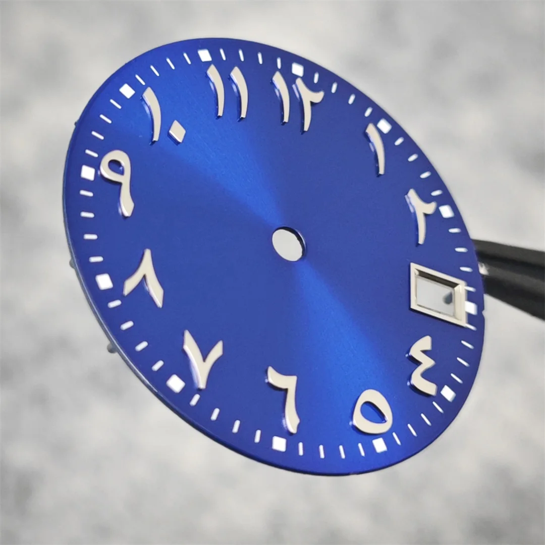 Watch Dial Arabic Numeral with Single Calendar Watch Faces Accessories 28.5mm For NH70 / NH35 / NH36 Movements