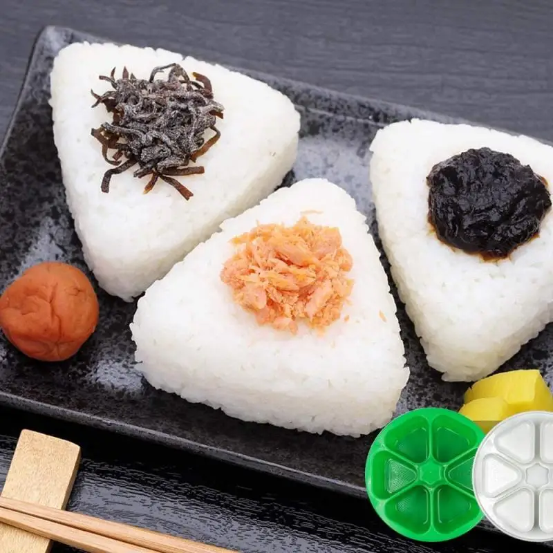 Onigiri Rice Ball Sushi Maker 6 Cavity Triangle Sushi Making Kit Mold Food  Grade Bento Rice Mold Meal Kitchen Accessories - AliExpress