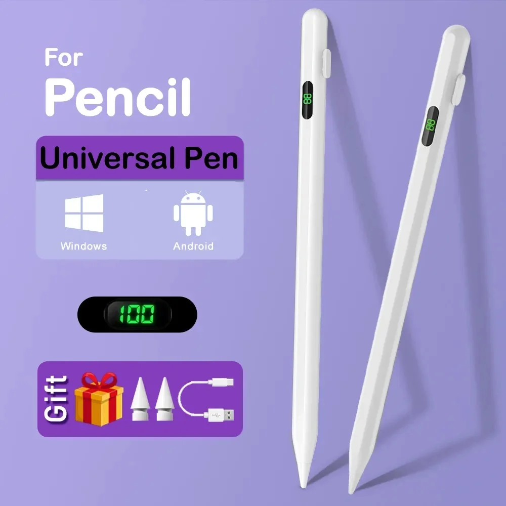 

for IPad Pencil Digital Power Display Universal Stylus Pen for Samsung Lenovo Xiaomi Huawei Ipad OPPO Vivo Palm Rejection Tilt