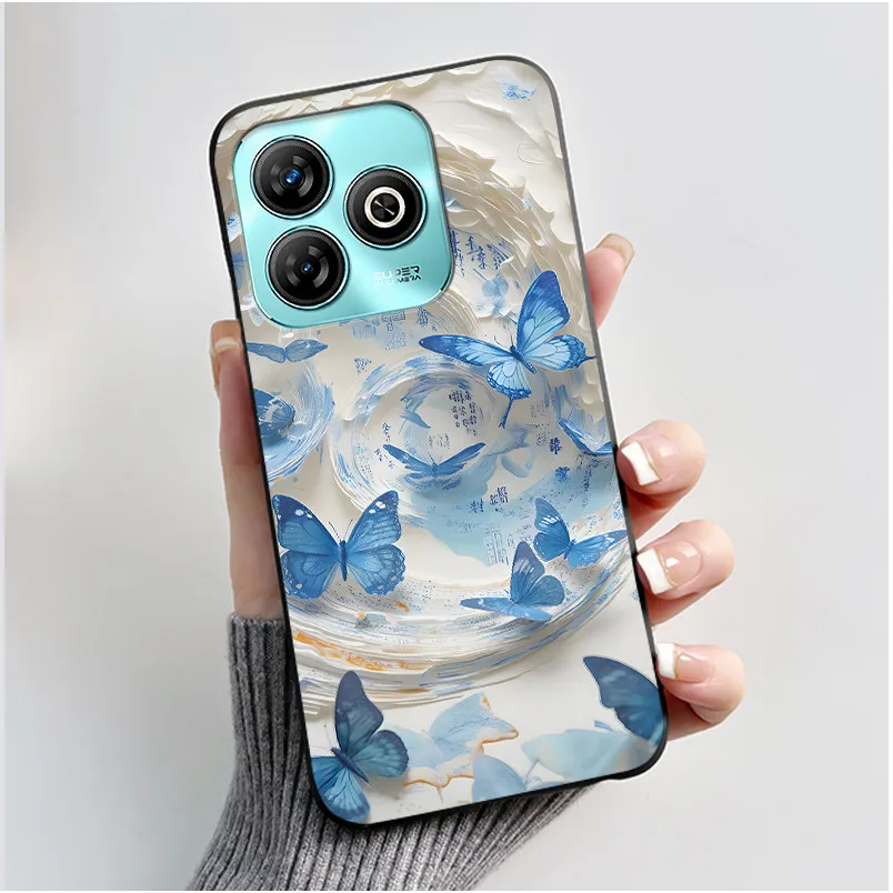 Aesthetic Cute Cat Black Shockproof Silicone Back Cover