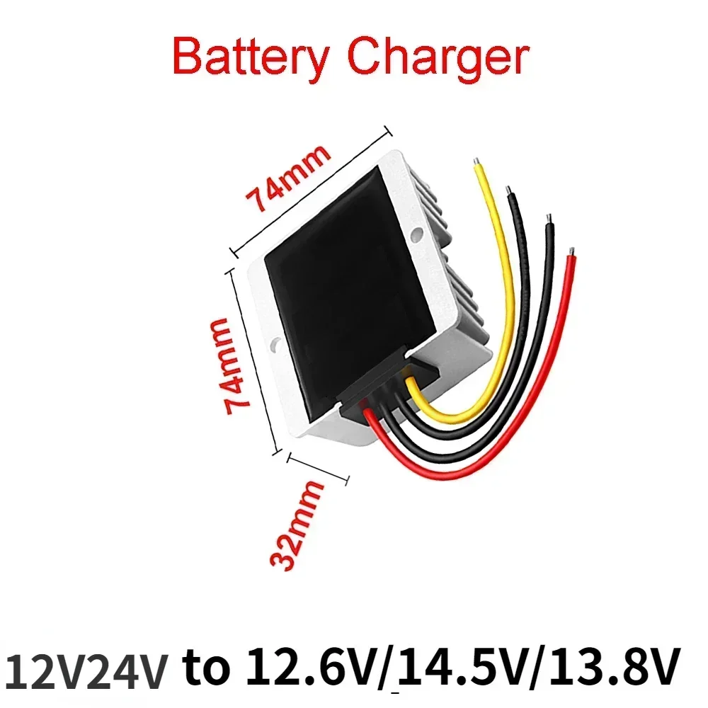 Battery Charger 9V-36V to 14.5V 12.6V 13.8V 4A-15A Constant Current DC DC 12V Lithium Battery Chargers for Dual-battery System