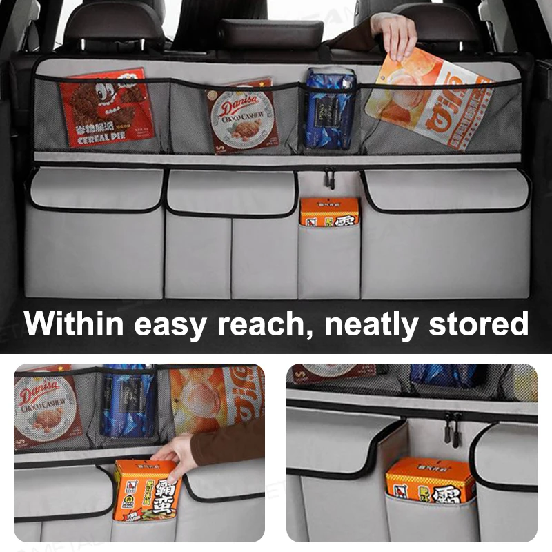 Universal Car Trunk Organizer Storage Bag with 9 Pockets
